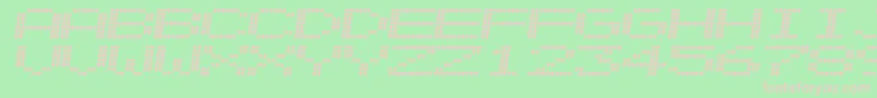 フォントAlpnscnd – 緑の背景にピンクのフォント