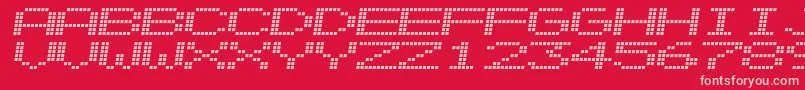 Alpnscnd-fontti – vaaleanpunaiset fontit punaisella taustalla