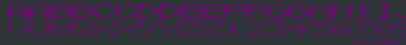 フォントAlpnscnd – 黒い背景に紫のフォント