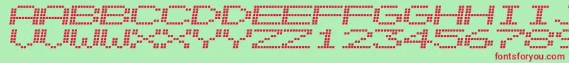 Alpnscnd-fontti – punaiset fontit vihreällä taustalla