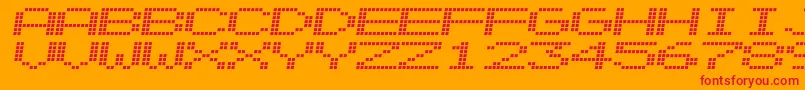 Alpnscnd Font – Red Fonts on Orange Background
