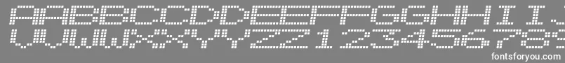 フォントAlpnscnd – 灰色の背景に白い文字