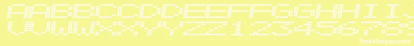 Шрифт Alpnscnd – белые шрифты на жёлтом фоне
