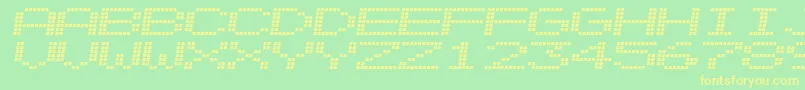 Alpnscnd-fontti – keltaiset fontit vihreällä taustalla