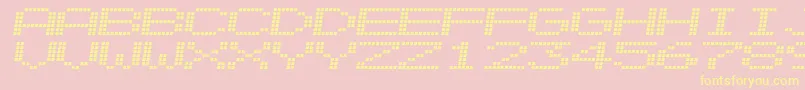 フォントAlpnscnd – 黄色のフォント、ピンクの背景