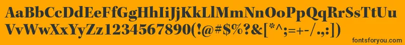 KeplerstdBlacksubh Font – Black Fonts on Orange Background