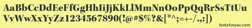 KeplerstdBlacksubh Font – Black Fonts on Yellow Background