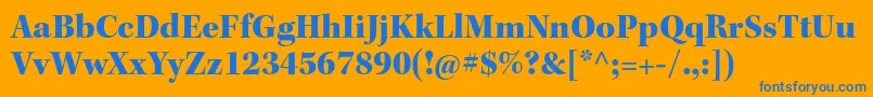 KeplerstdBlacksubh Font – Blue Fonts on Orange Background