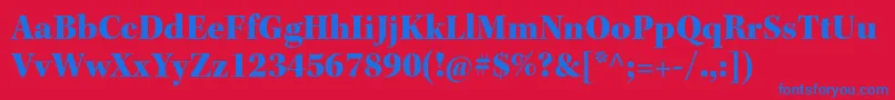 KeplerstdBlacksubh Font – Blue Fonts on Red Background