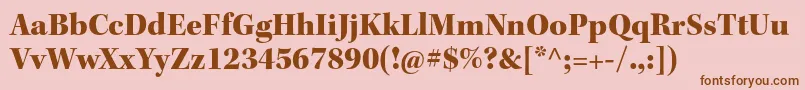 KeplerstdBlacksubh Font – Brown Fonts on Pink Background