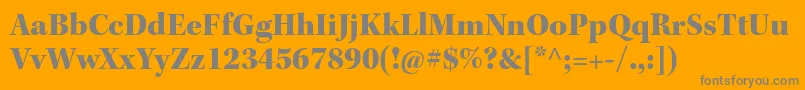 KeplerstdBlacksubh Font – Gray Fonts on Orange Background