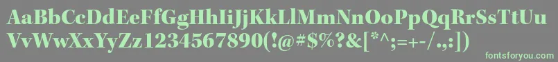 KeplerstdBlacksubh Font – Green Fonts on Gray Background