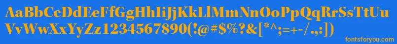 KeplerstdBlacksubh Font – Orange Fonts on Blue Background