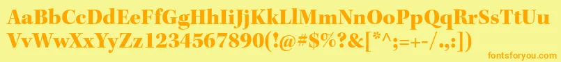 KeplerstdBlacksubh Font – Orange Fonts on Yellow Background