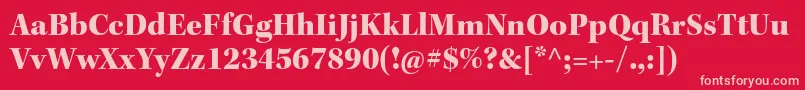 KeplerstdBlacksubh Font – Pink Fonts on Red Background