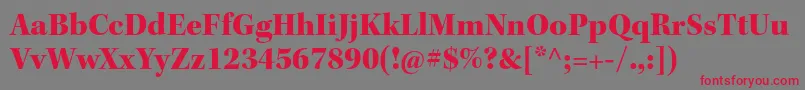 KeplerstdBlacksubh Font – Red Fonts on Gray Background