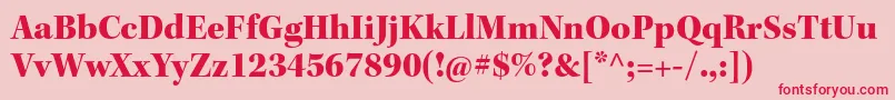 KeplerstdBlacksubh Font – Red Fonts on Pink Background