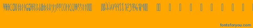 MeatPaperPd Font – Blue Fonts on Orange Background