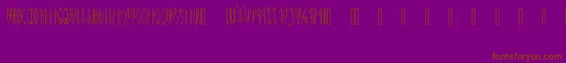 MeatPaperPd Font – Brown Fonts on Purple Background