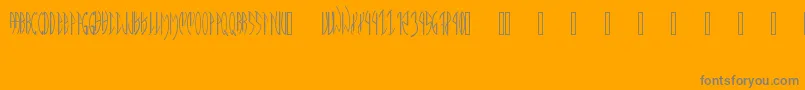 MeatPaperPd-Schriftart – Graue Schriften auf orangefarbenem Hintergrund