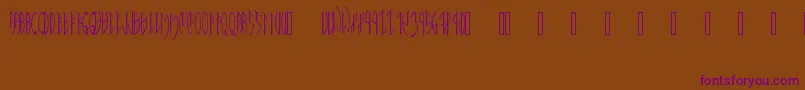 MeatPaperPd Font – Purple Fonts on Brown Background