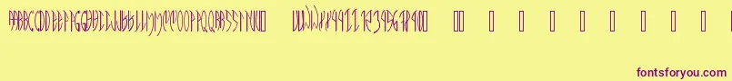 MeatPaperPd Font – Purple Fonts on Yellow Background