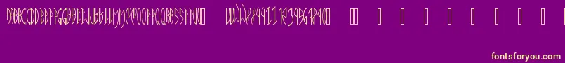 MeatPaperPd Font – Yellow Fonts on Purple Background