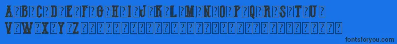 HotLegendTeamDemo Font – Black Fonts on Blue Background