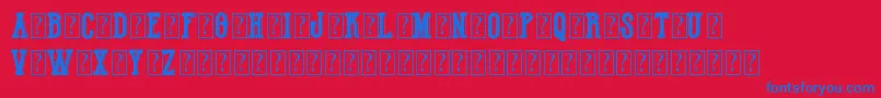 HotLegendTeamDemo Font – Blue Fonts on Red Background