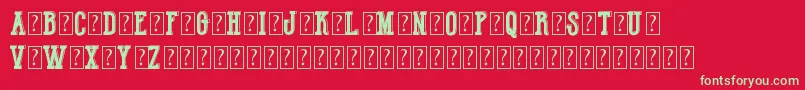 HotLegendTeamDemo Font – Green Fonts on Red Background