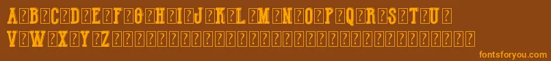 HotLegendTeamDemo Font – Orange Fonts on Brown Background