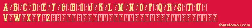 HotLegendTeamDemo Font – Yellow Fonts on Red Background