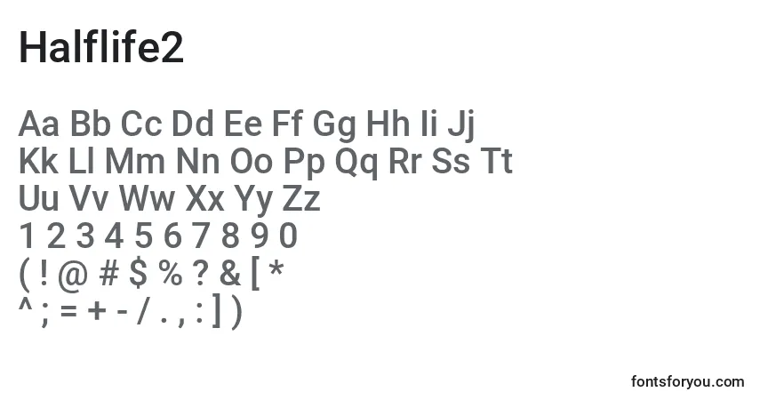 A fonte Halflife2 – alfabeto, números, caracteres especiais