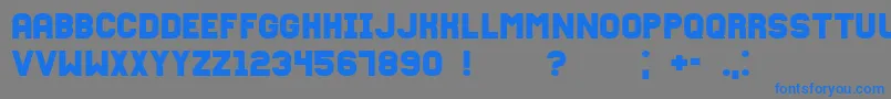Fixation Font – Blue Fonts on Gray Background