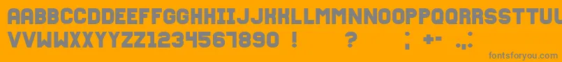 Police Fixation – polices grises sur fond orange