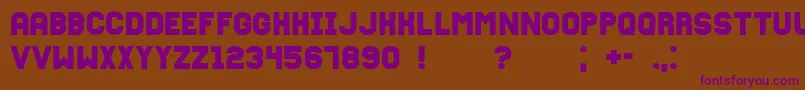 Fixation Font – Purple Fonts on Brown Background