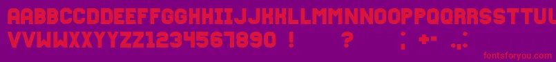 Fixation Font – Red Fonts on Purple Background