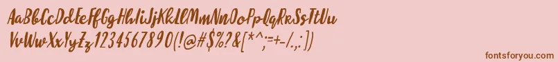 MolleatItalic Font – Brown Fonts on Pink Background