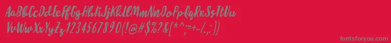 MolleatItalic Font – Gray Fonts on Red Background
