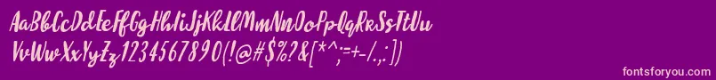 MolleatItalic Font – Pink Fonts on Purple Background