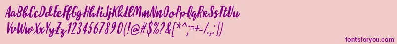 MolleatItalic Font – Purple Fonts on Pink Background