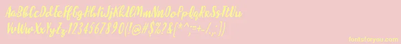 MolleatItalic Font – Yellow Fonts on Pink Background