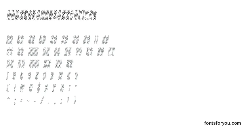 Шрифт Undergroundroseoutital – алфавит, цифры, специальные символы