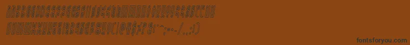 Шрифт Undergroundroseoutital – чёрные шрифты на коричневом фоне