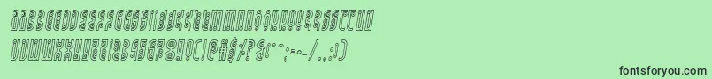 フォントUndergroundroseoutital – 緑の背景に黒い文字