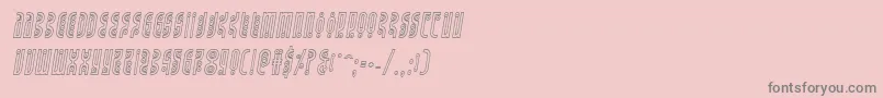 Undergroundroseoutital Font – Gray Fonts on Pink Background