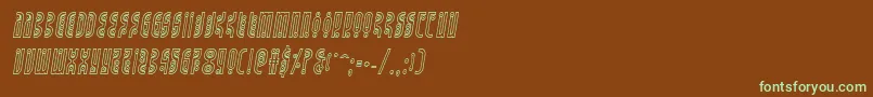 Шрифт Undergroundroseoutital – зелёные шрифты на коричневом фоне