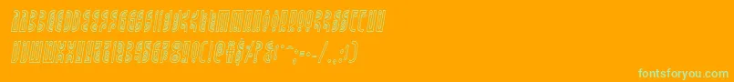 Undergroundroseoutital Font – Green Fonts on Orange Background