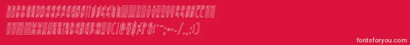 Undergroundroseoutital-Schriftart – Rosa Schriften auf rotem Hintergrund