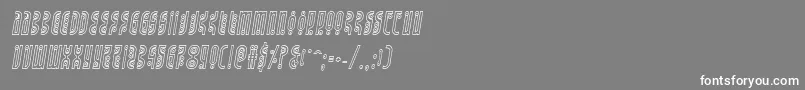 フォントUndergroundroseoutital – 灰色の背景に白い文字